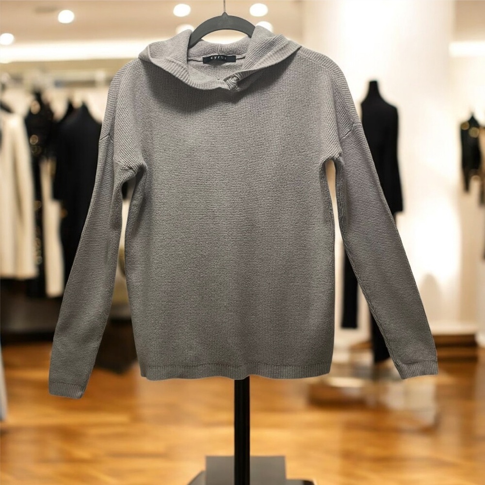 Cyrus Soft Cream Knit Sweater Hoodie